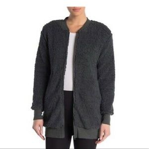Z by Zella long faux Sherpa bomber jacket